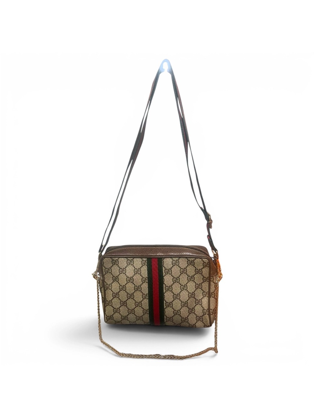 Gucci Sherry line GG Canvas Clutch/shoulder/ Crossbody bag